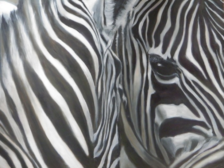 Between Us Nothing is Ever Just Black and White - oil on paper